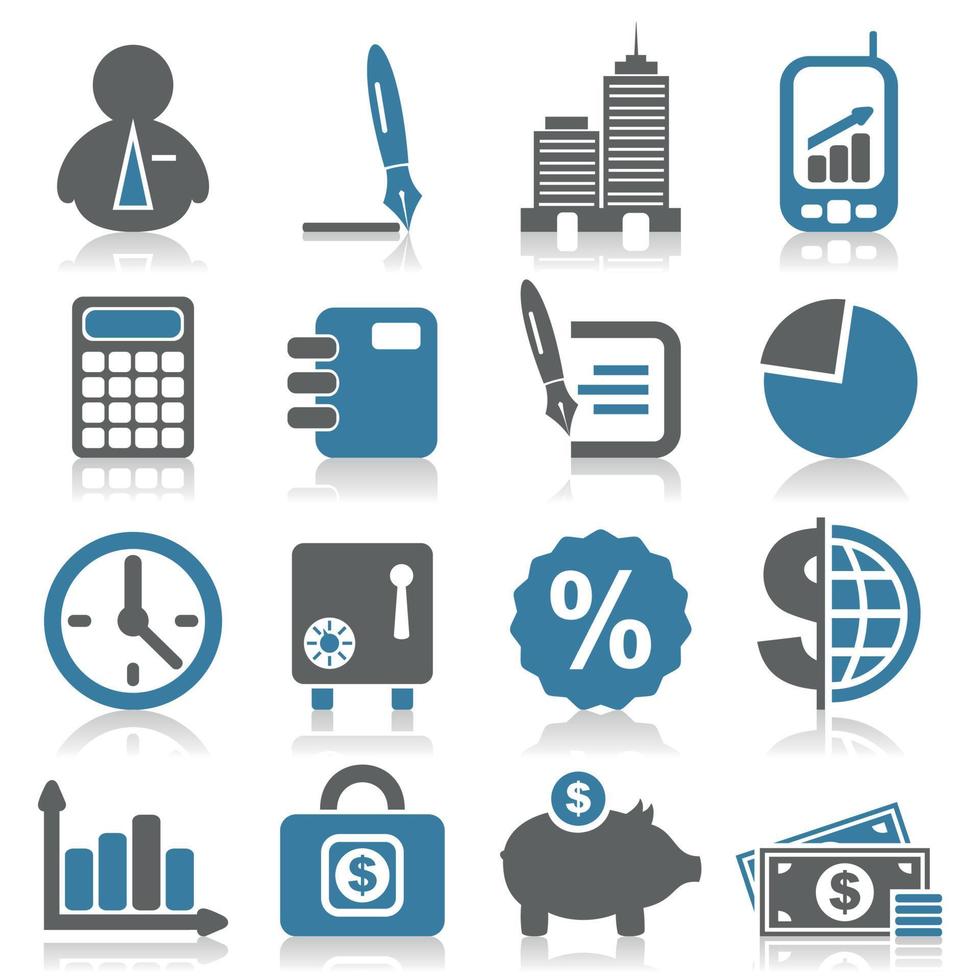 Set of icons for business. A vector illustration