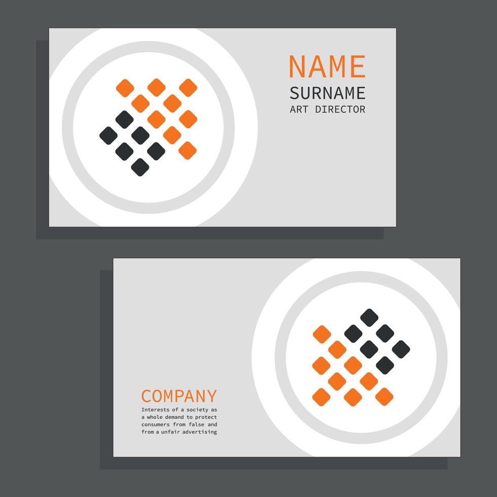 Set of cards for business. A vector illustration