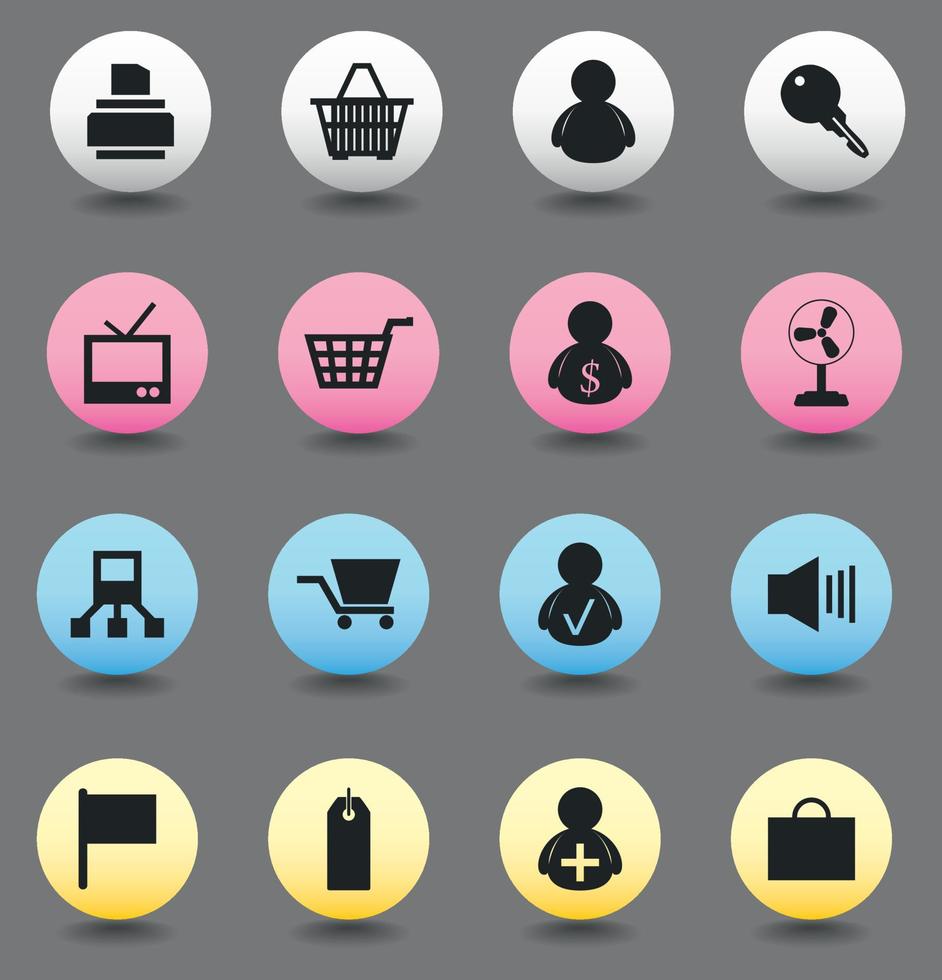 Set of icons sale. A vector illustration