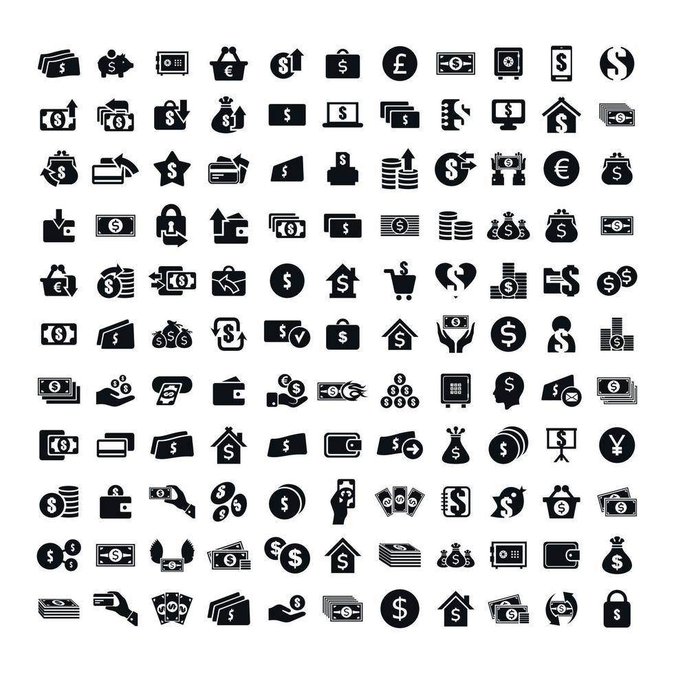 Set of icons for business. A vector illustration