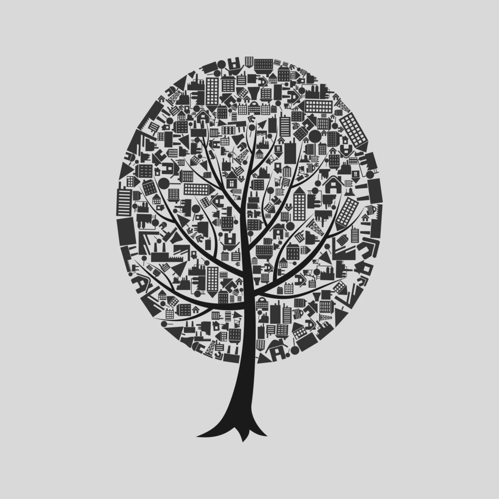 Abstraction on the theme of a tree vector