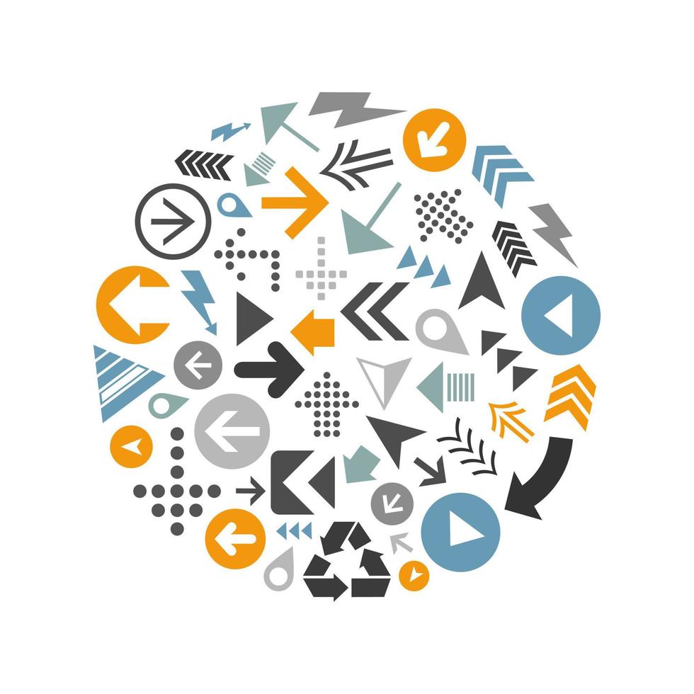 Abstraction on the arrow theme vector
