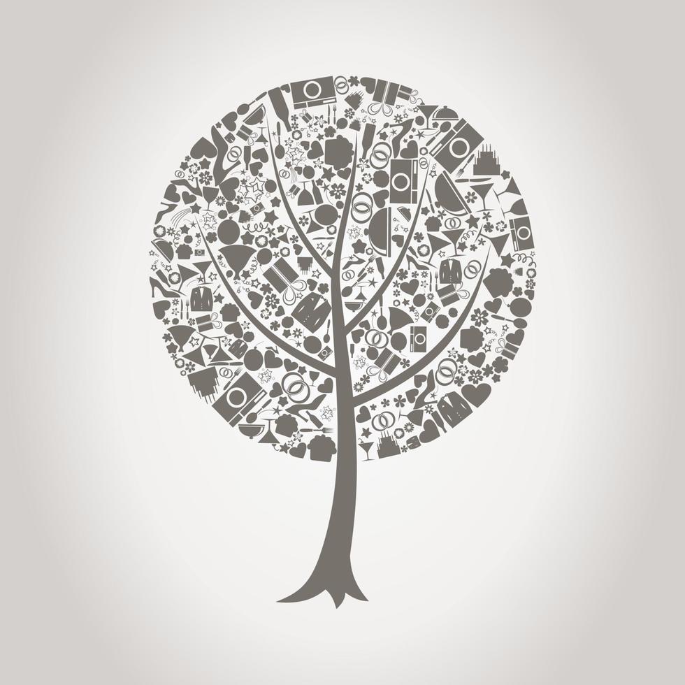 Abstraction on the theme of a tree vector