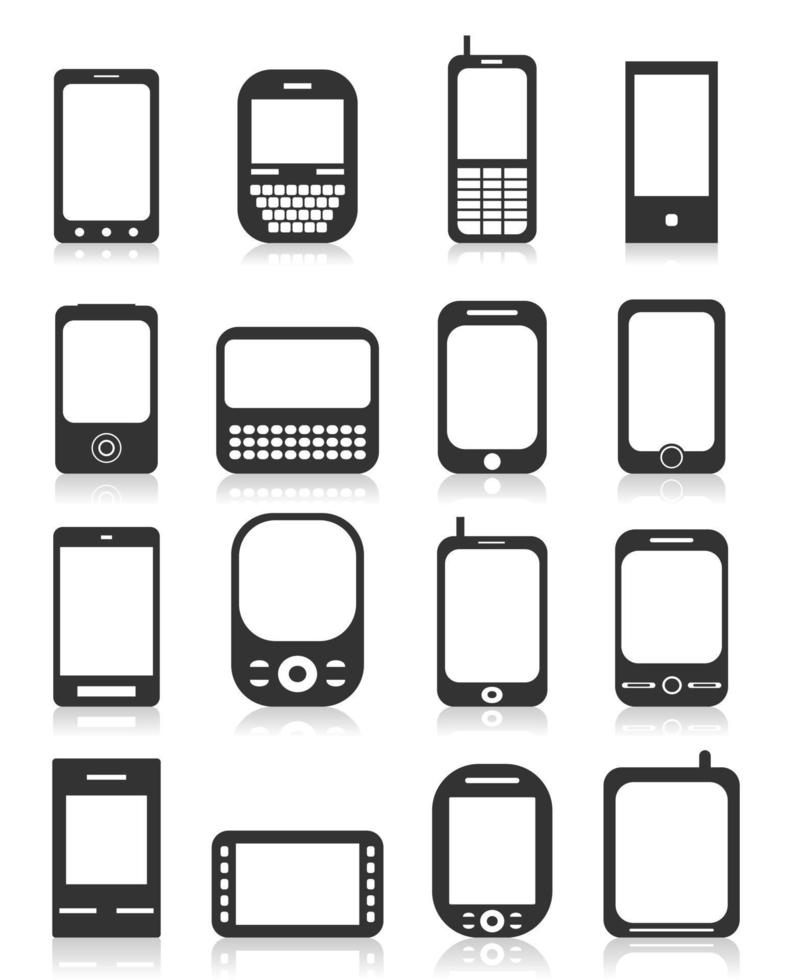 Set of icons phone. A vector illustration