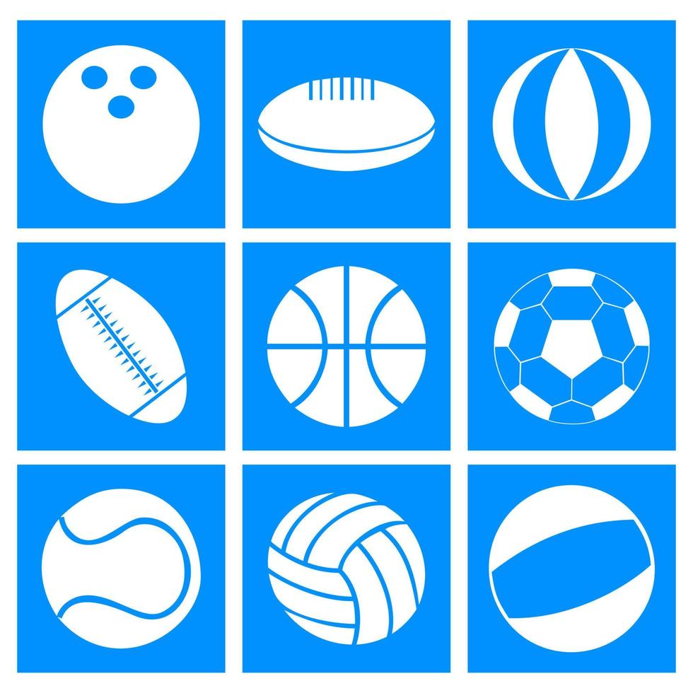 Set of balls for different kinds of sports. A vector illustration