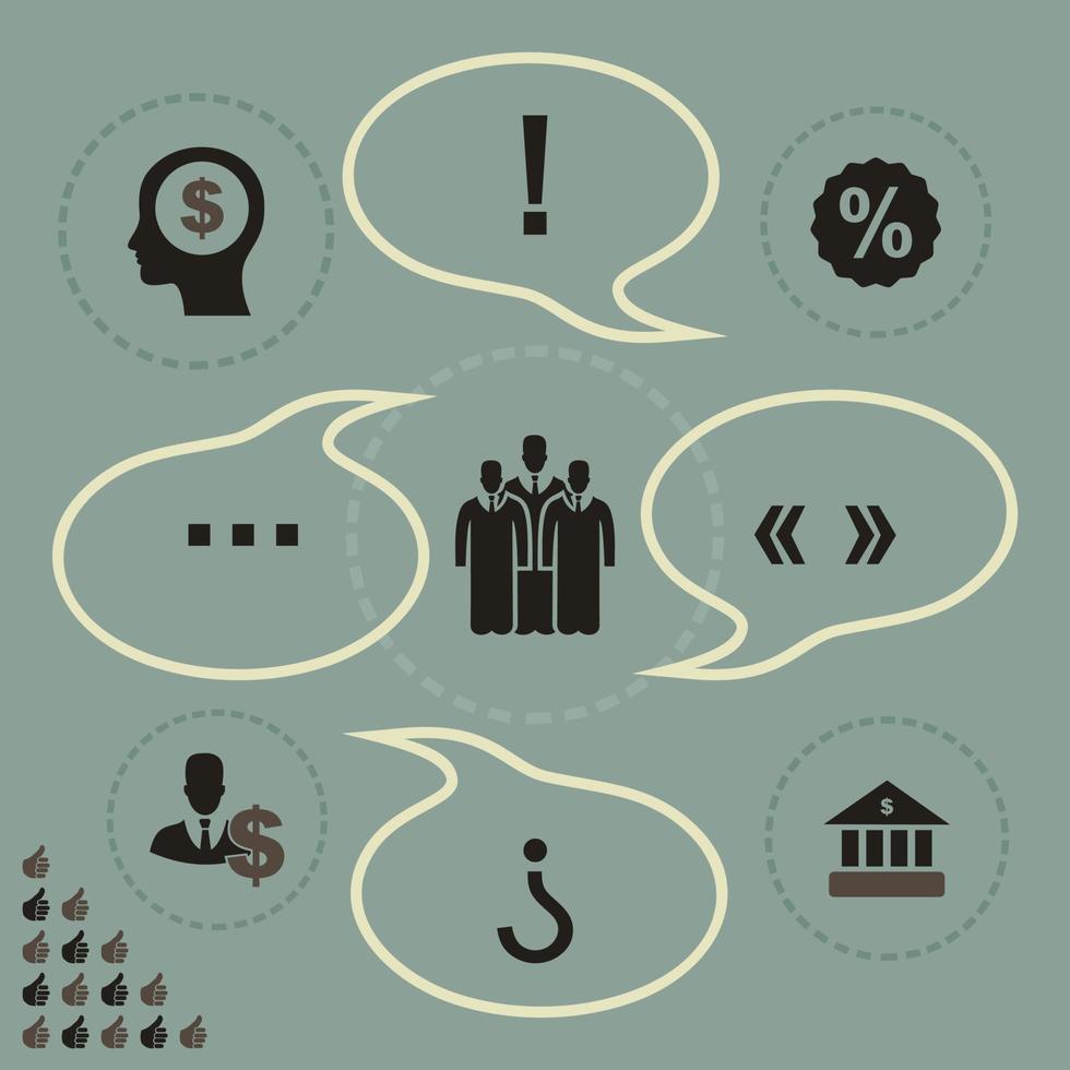 Abstraction on the topic of business vector