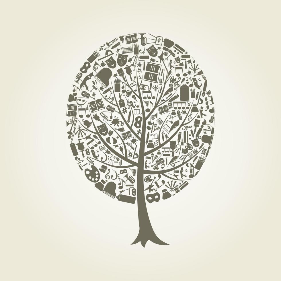 Abstraction on the theme of a tree vector