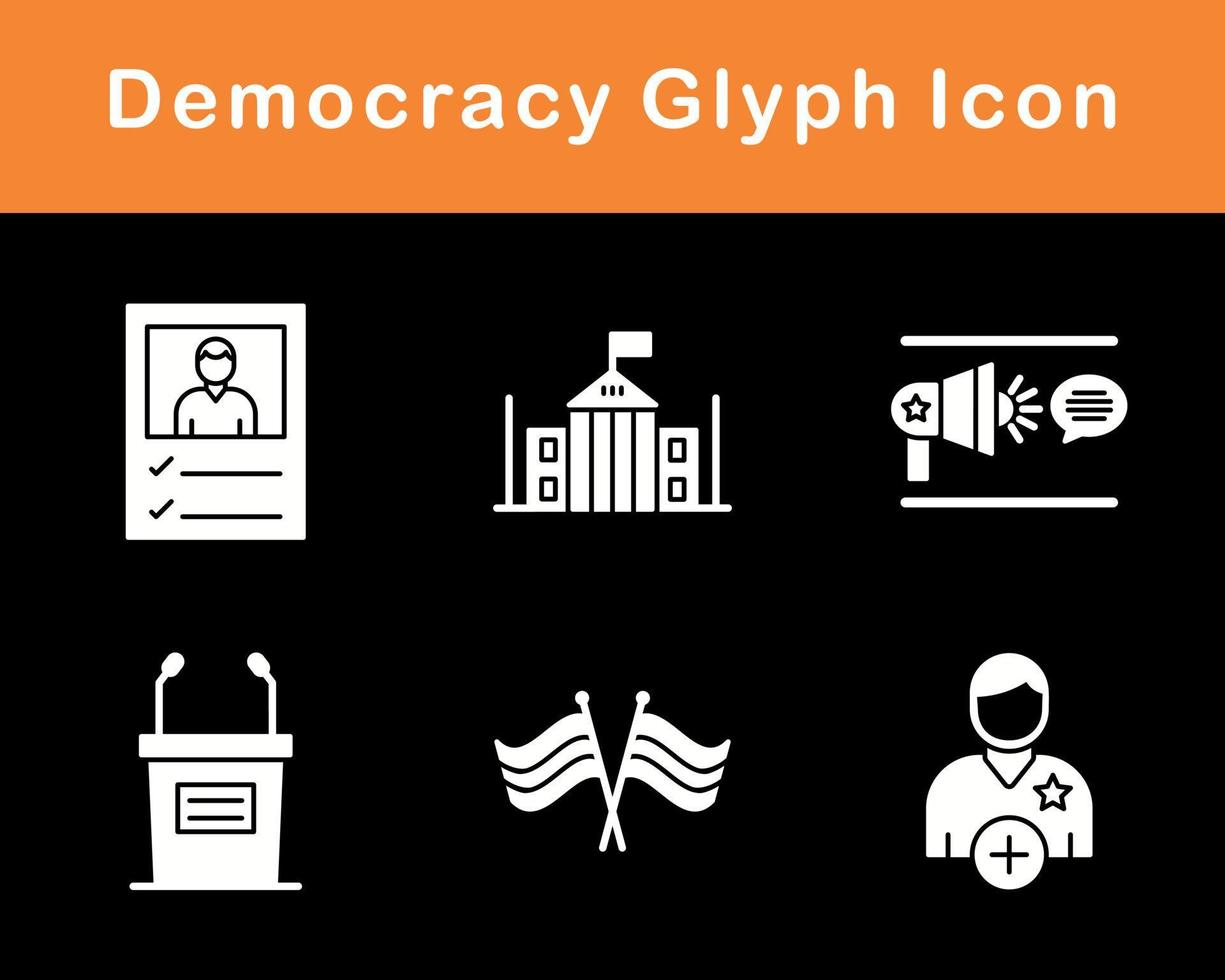 Democracy Vector Icon Set