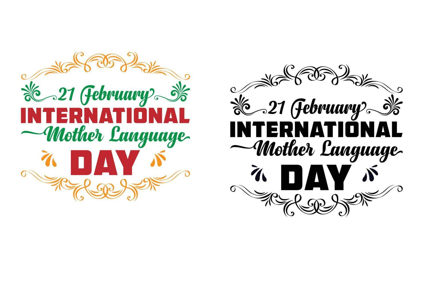 21 febrero internacional madre idioma día vector