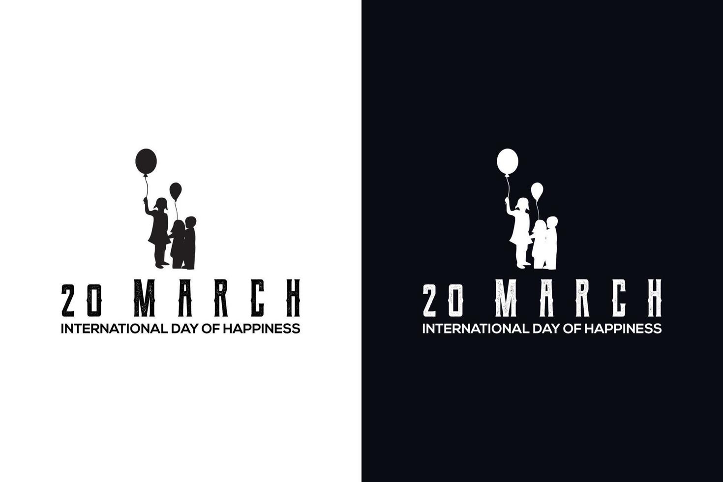 International Day of Happiness Vector Template Design.