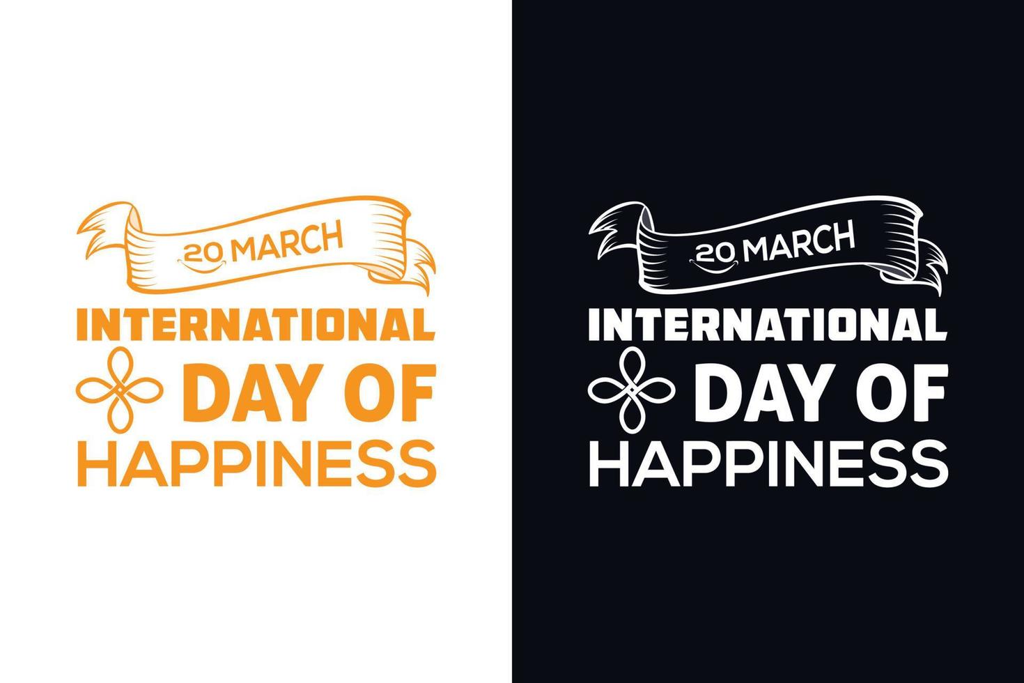 International Day of Happiness Vector Template Design.