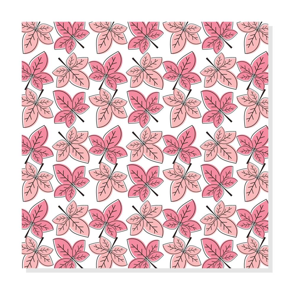 abstract shape pink leaf pattern, geometric design for beautiful gift wrapping. vector