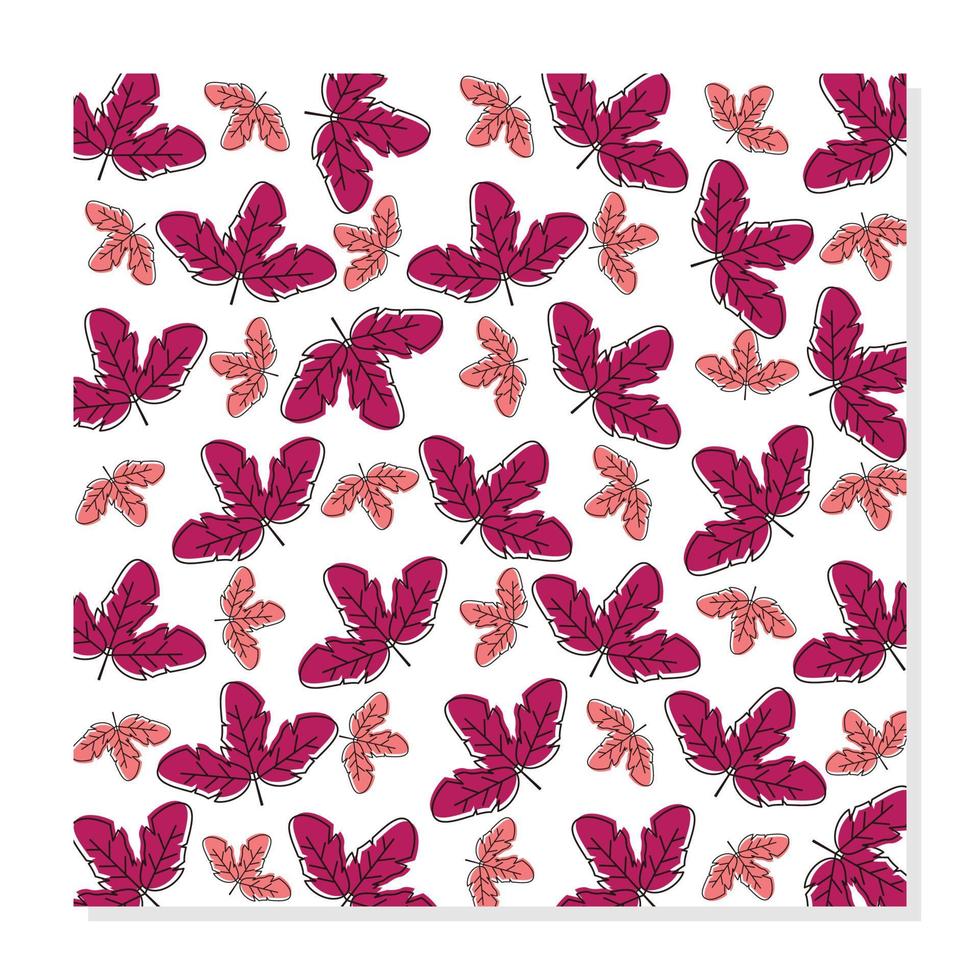 abstract shape pink leaf pattern, geometric design for beautiful gift wrapping. vector