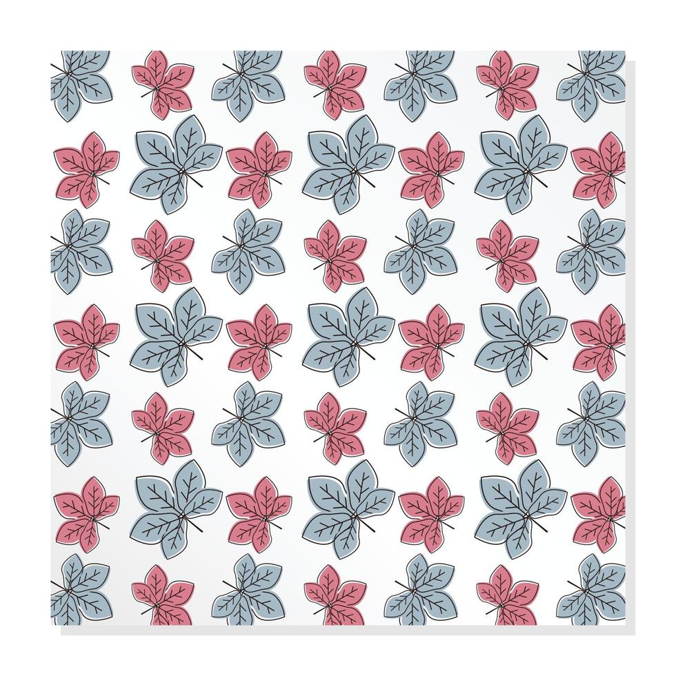 elegant color leaf pattern, geometric design for beautiful gift wrapping. vector