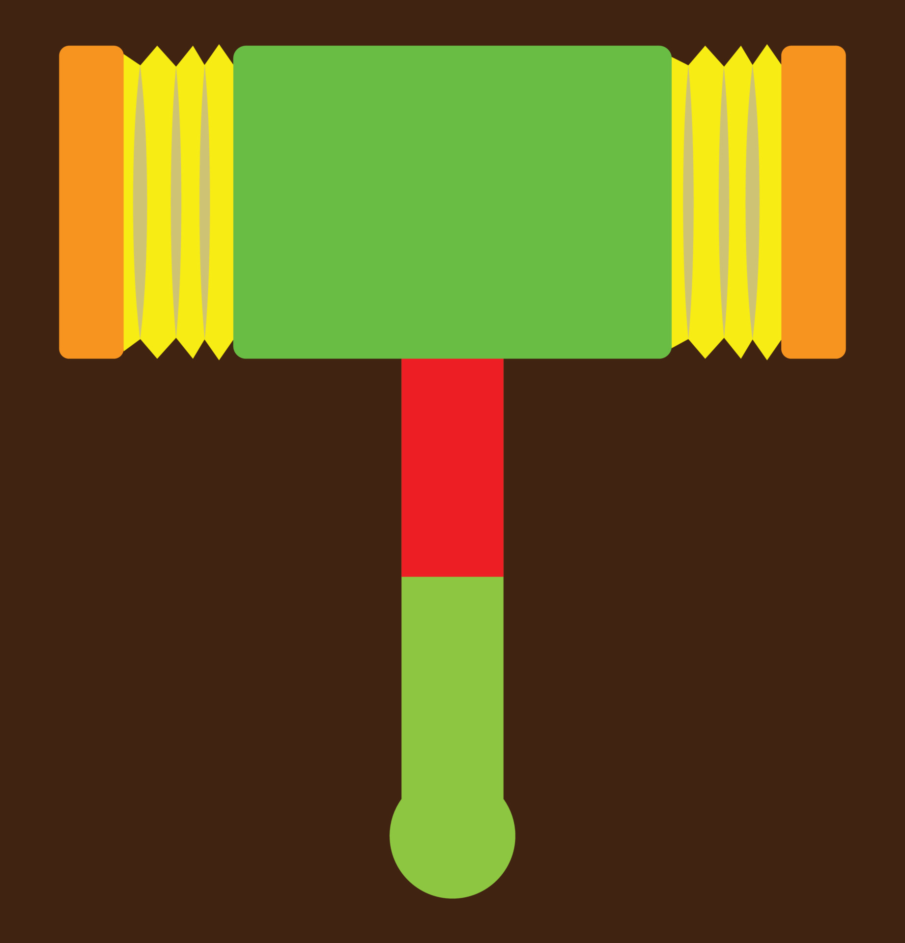 Toy hammer illustration vector, toy hammer that makes sound, kids