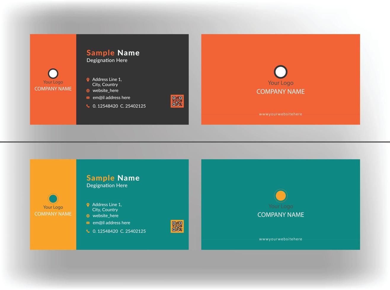 Creative and Clean Business Card Design Template vector