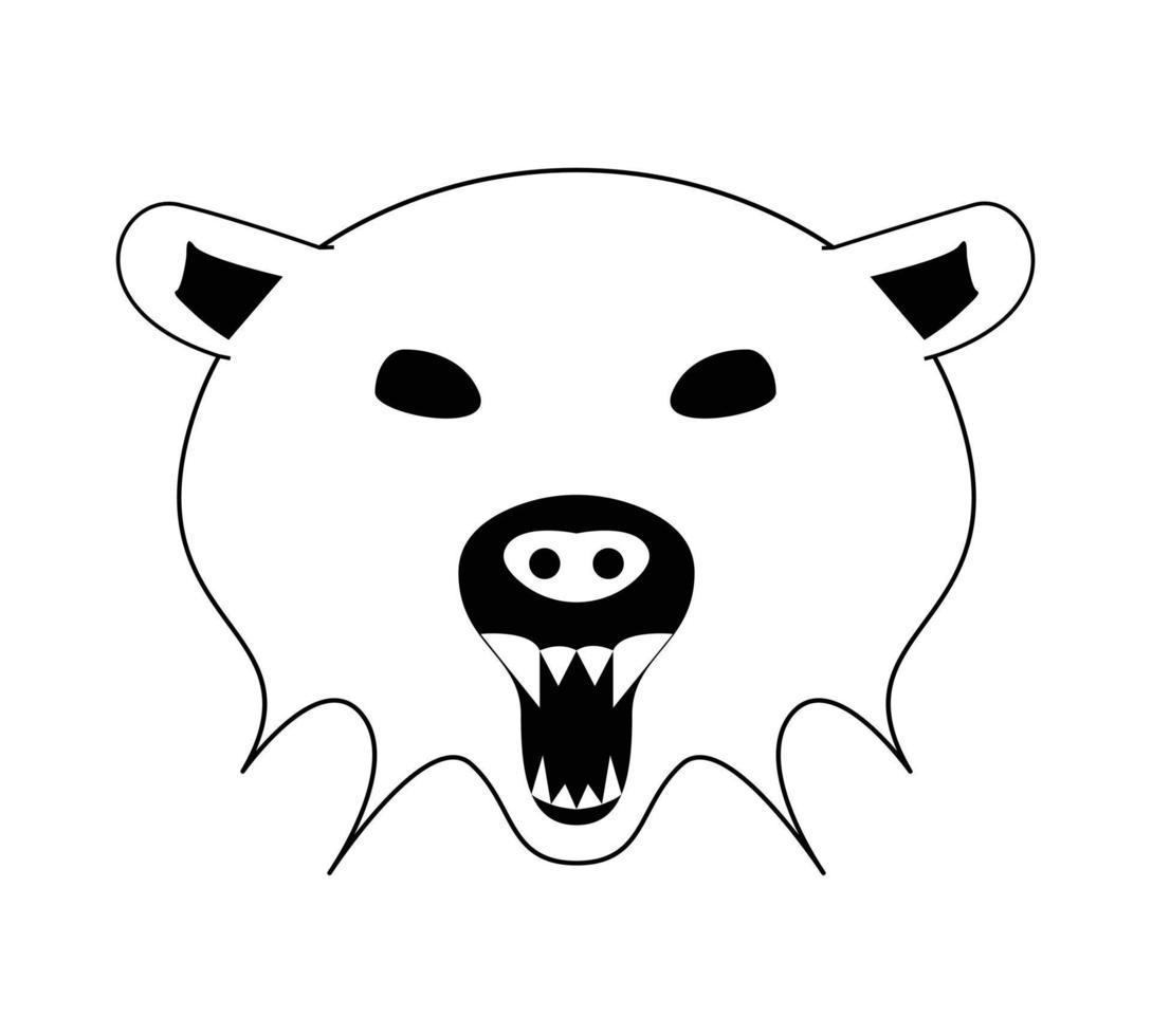 bear face icon. vectors, illustrations, icons, avatars and logos. vector