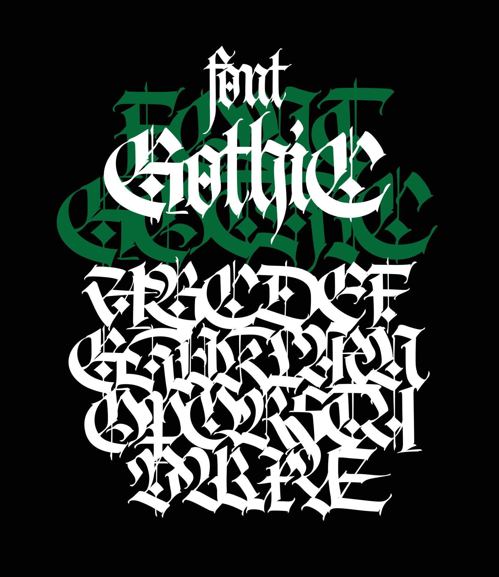 Medieval Latin letters. 20263357 Vector Art at Vecteezy