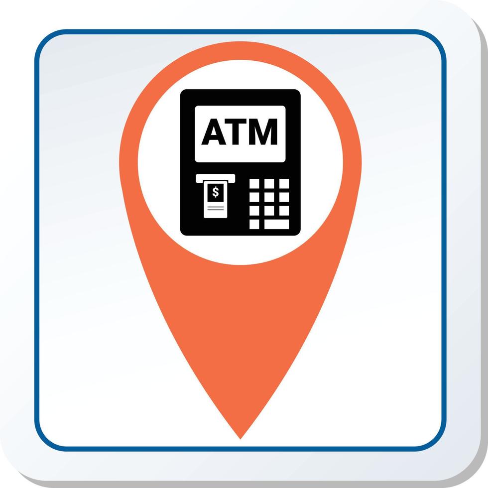 ATM Navigation Icon Vector Illustration Graphic