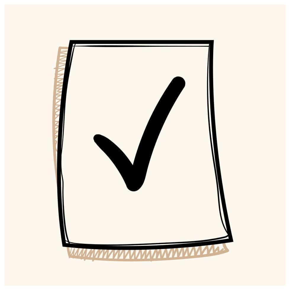 checklist doodle icon vector