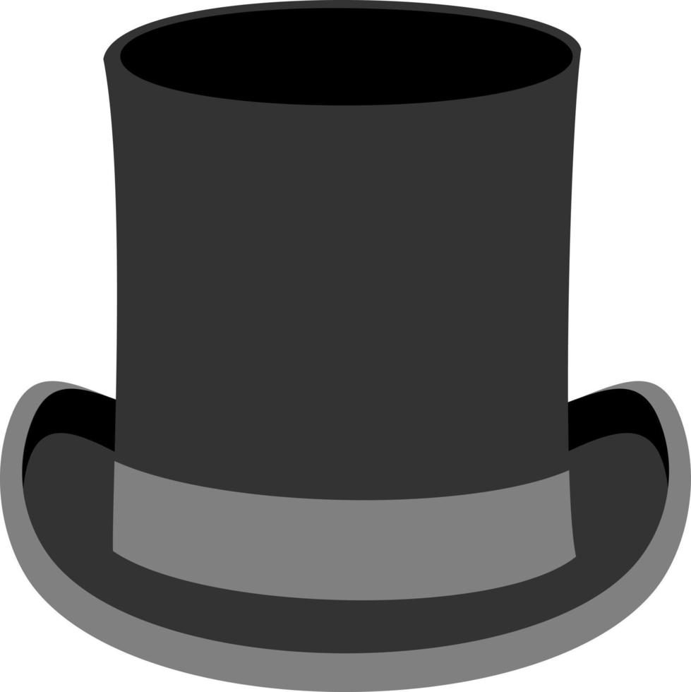 black gentleman hat vector