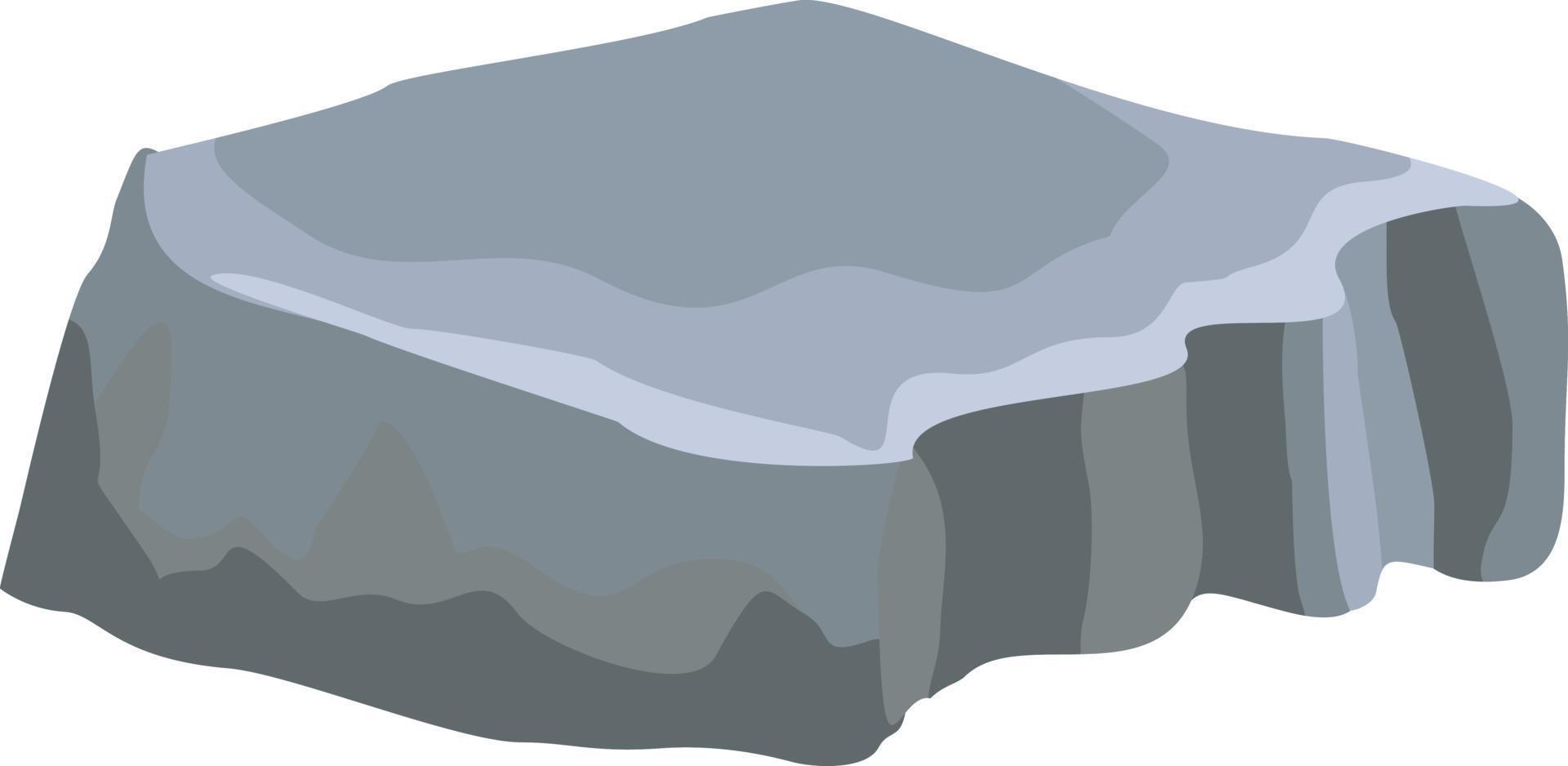 Stone ledge. Pile rock outdoor, mineral block mountain cliff, construction building, cartoon vector