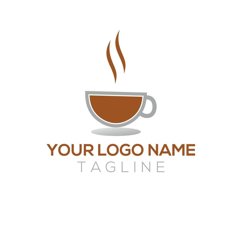 Coffee cup icon logo design with vector format.