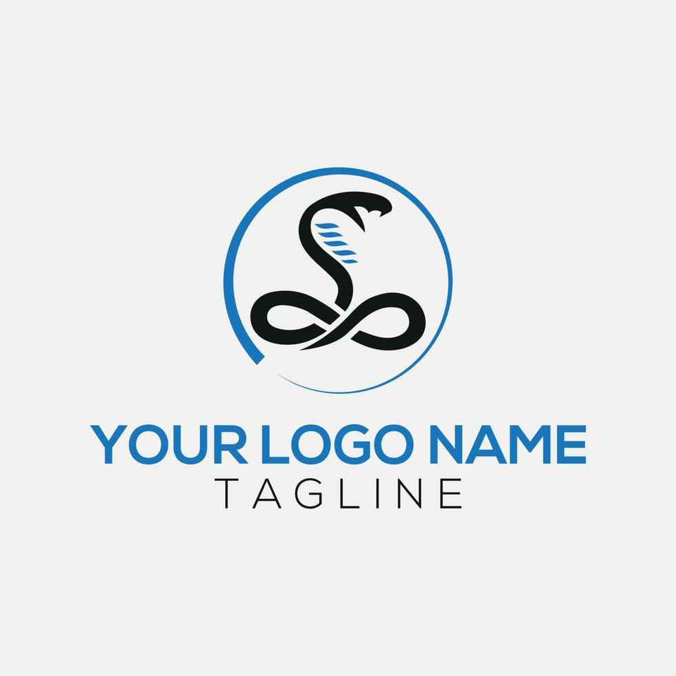 Snake icon logo design with vector format.