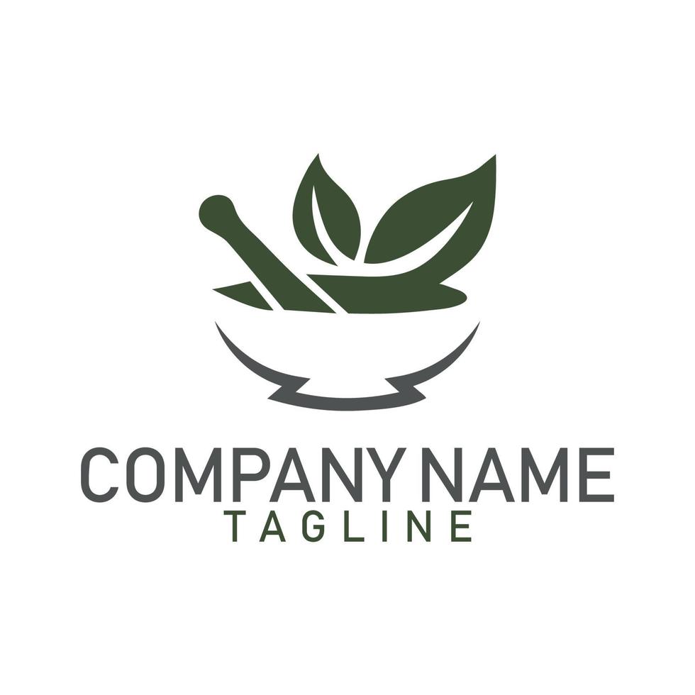 Herbal medinine cup logo design with vector format.