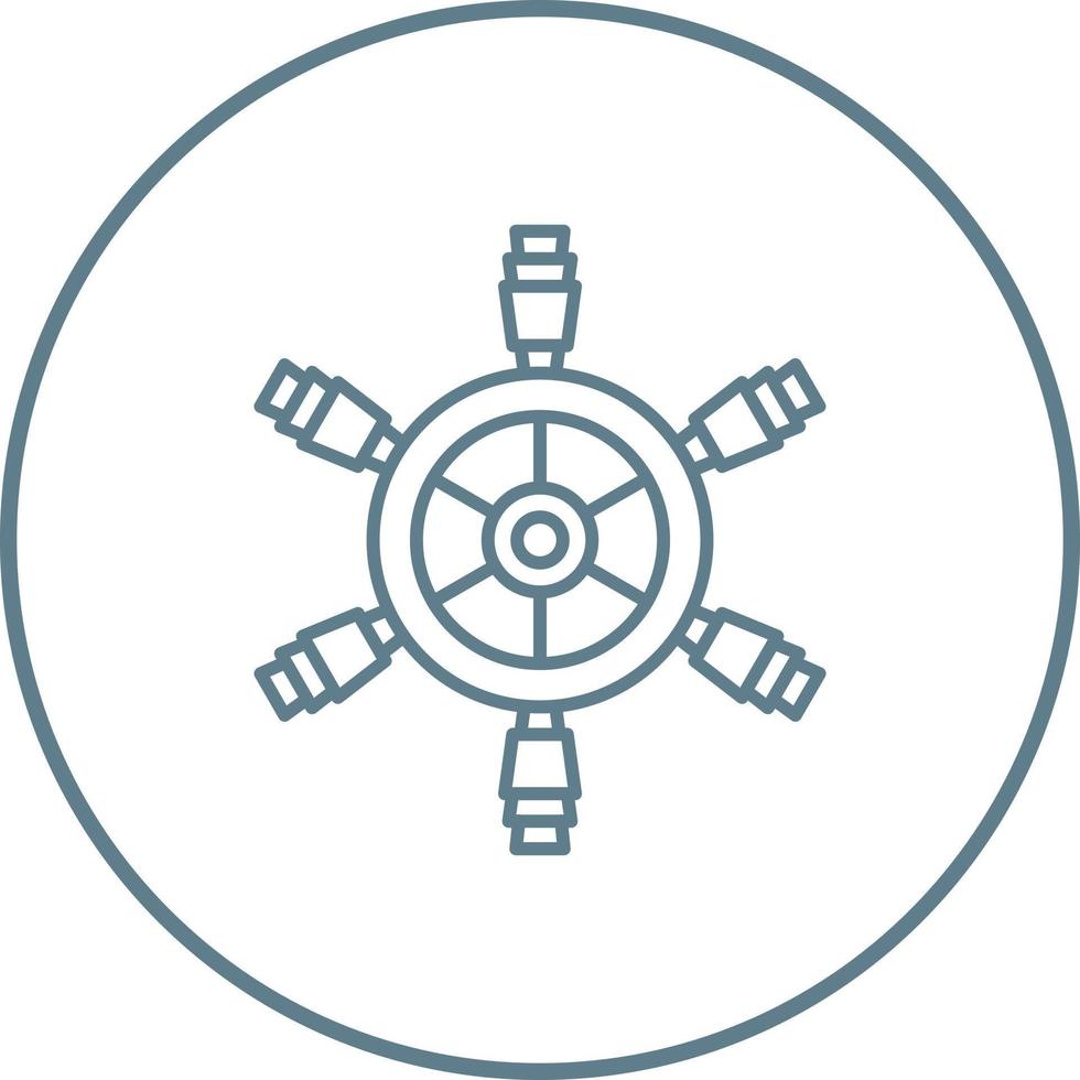 Ship Wheel Vector Icon