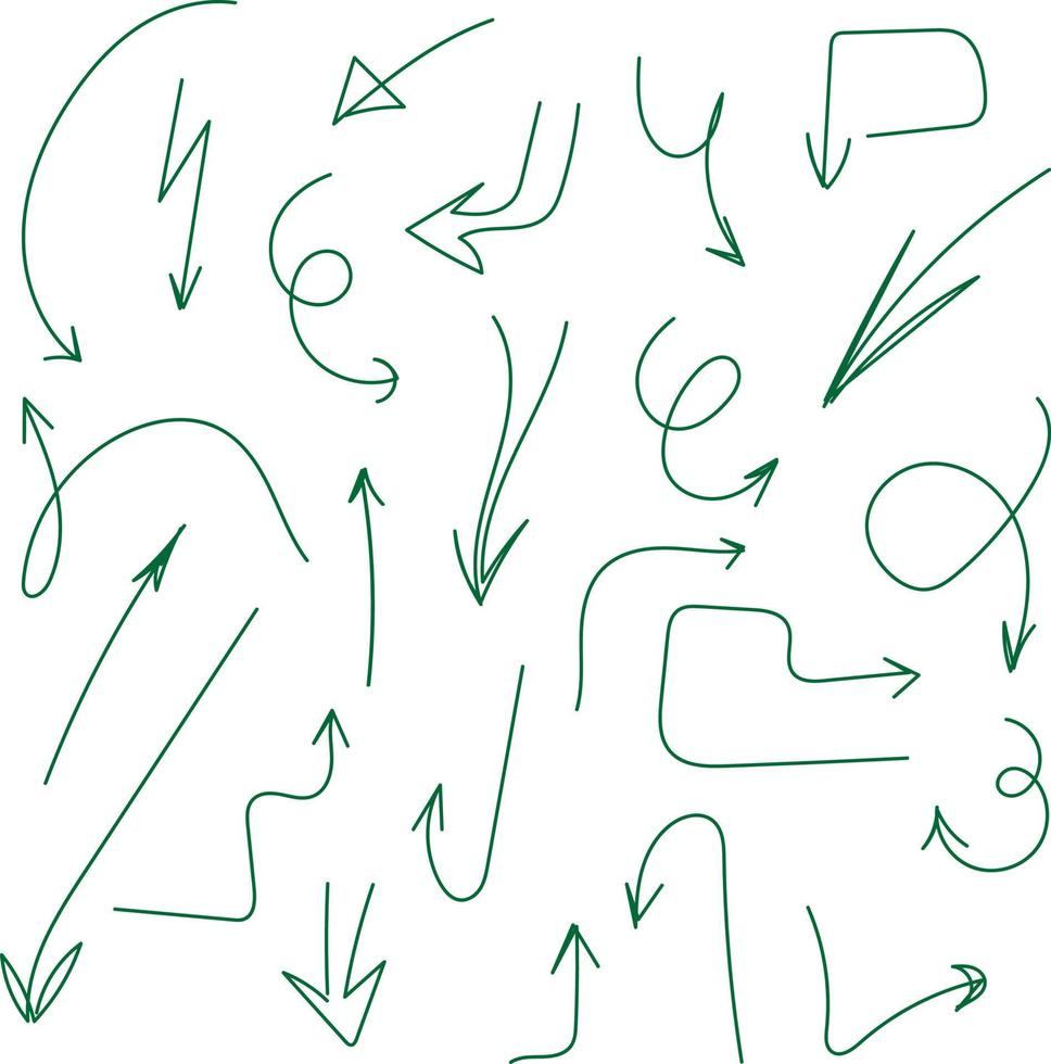 set of arrows pointers directions vector