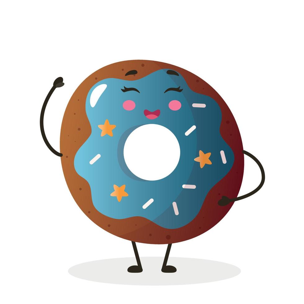 kawaii style donut kawaii cute donut vector