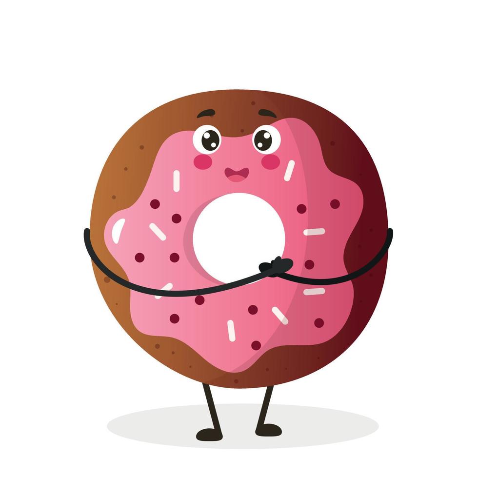 kawaii estilo rosquilla kawaii linda rosquilla vector