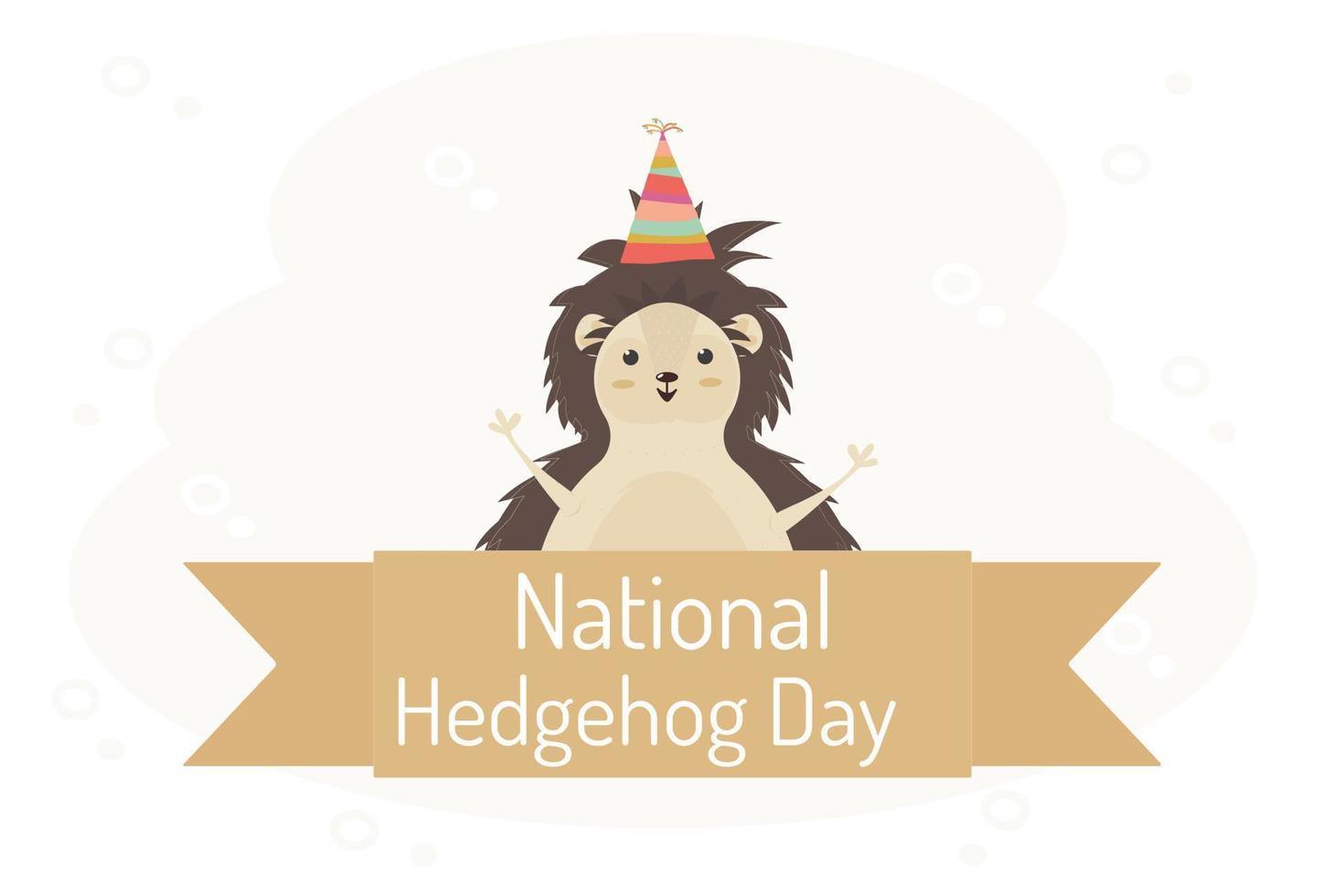 National Hedgehog Day. vector