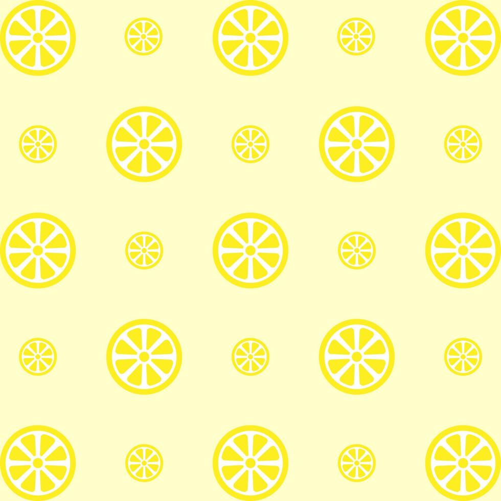 Lemon pattern on yellow background vector. Pro vector pattern.