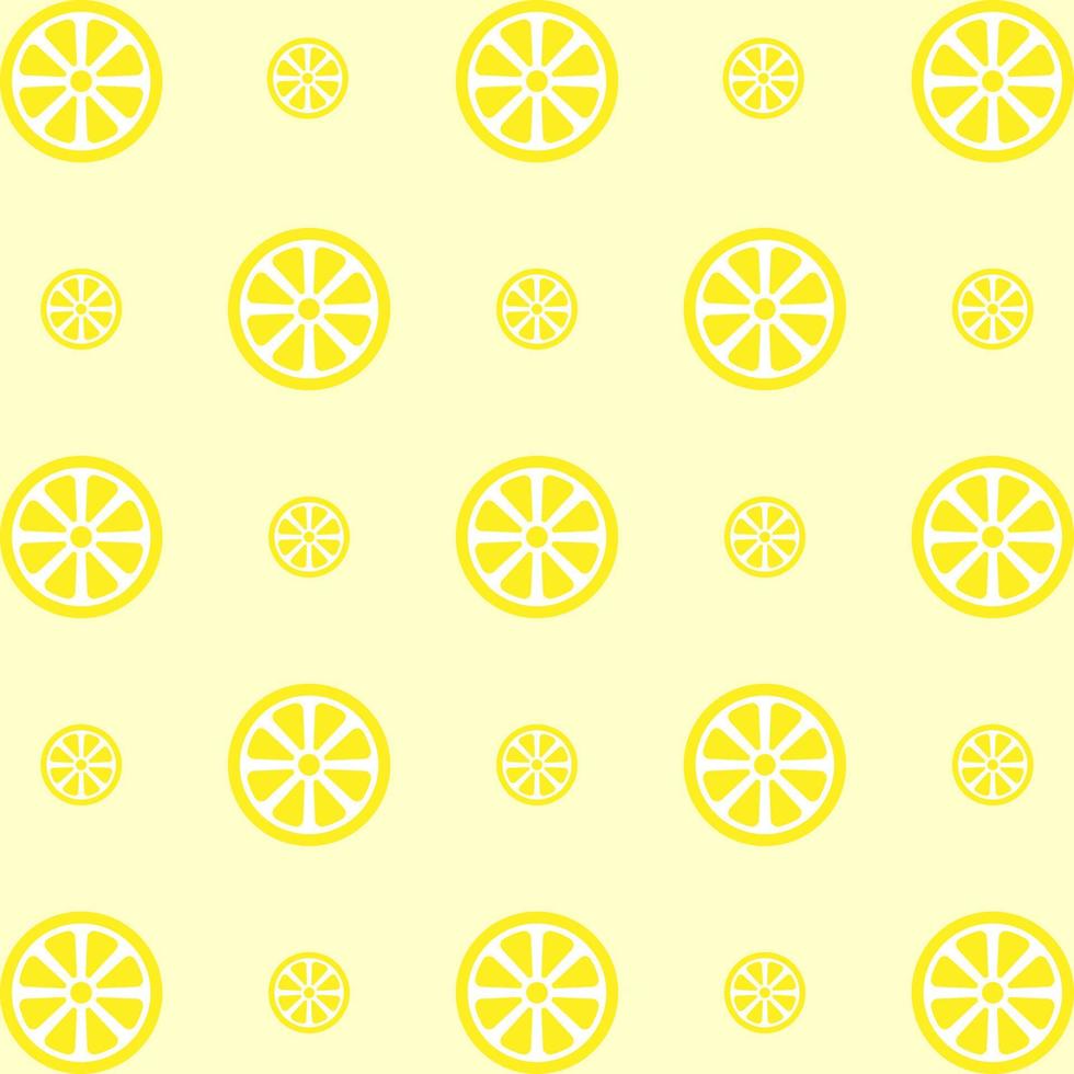 Lemon pattern on yellow background vector. Pro vector pattern.