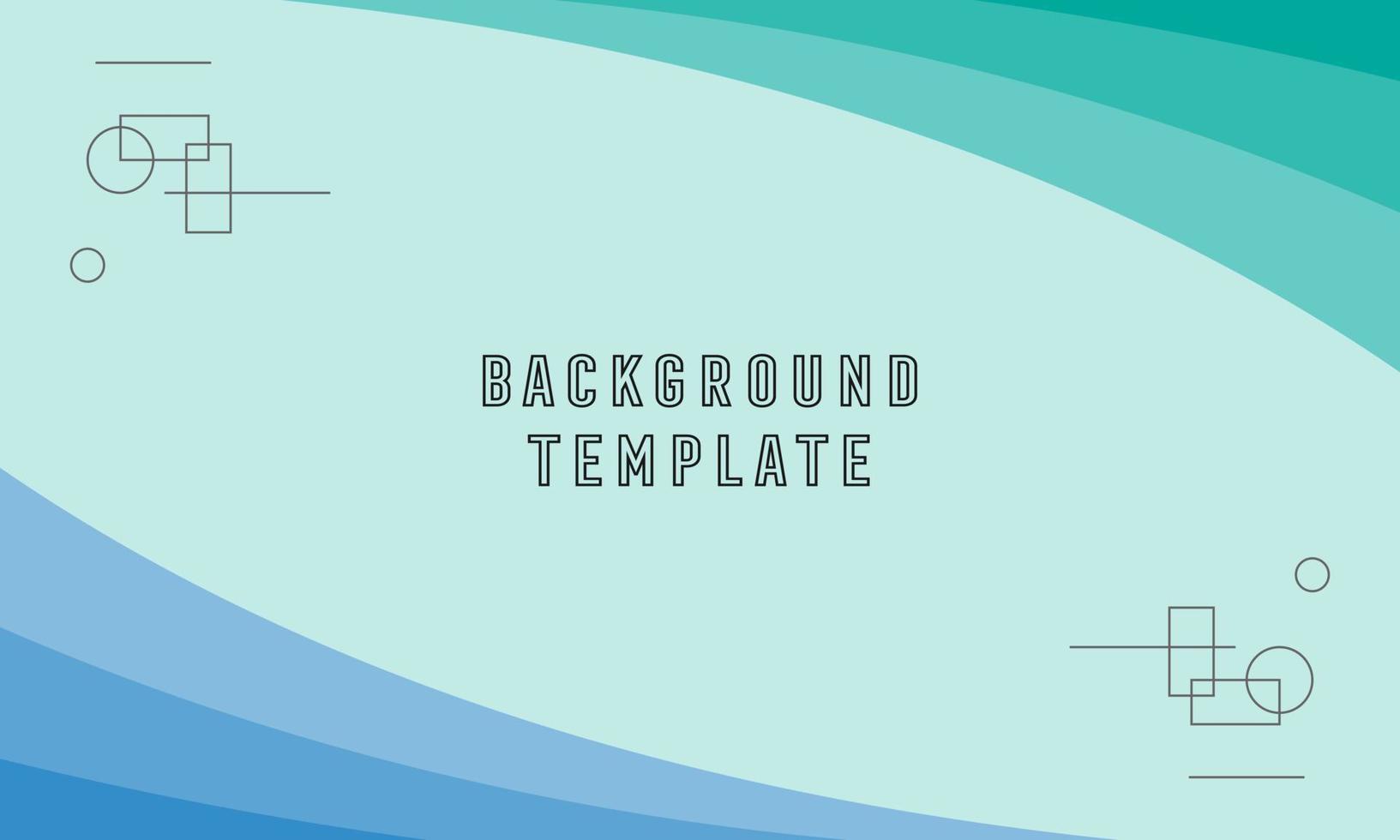 Blue, aqua editable template of modern background vector template. Free empty background template in vector file.