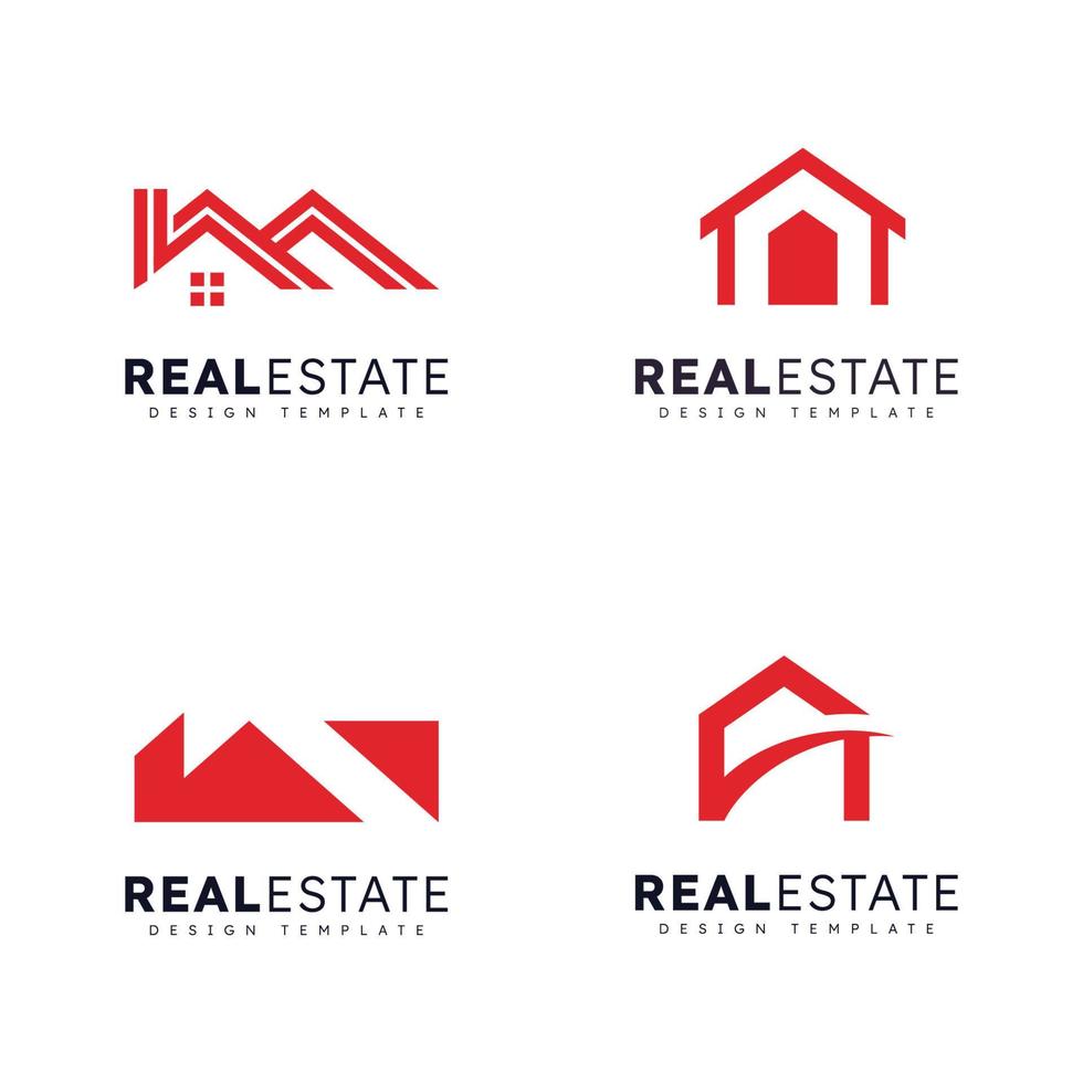 Modern Home Real Estate Vector Logo Template