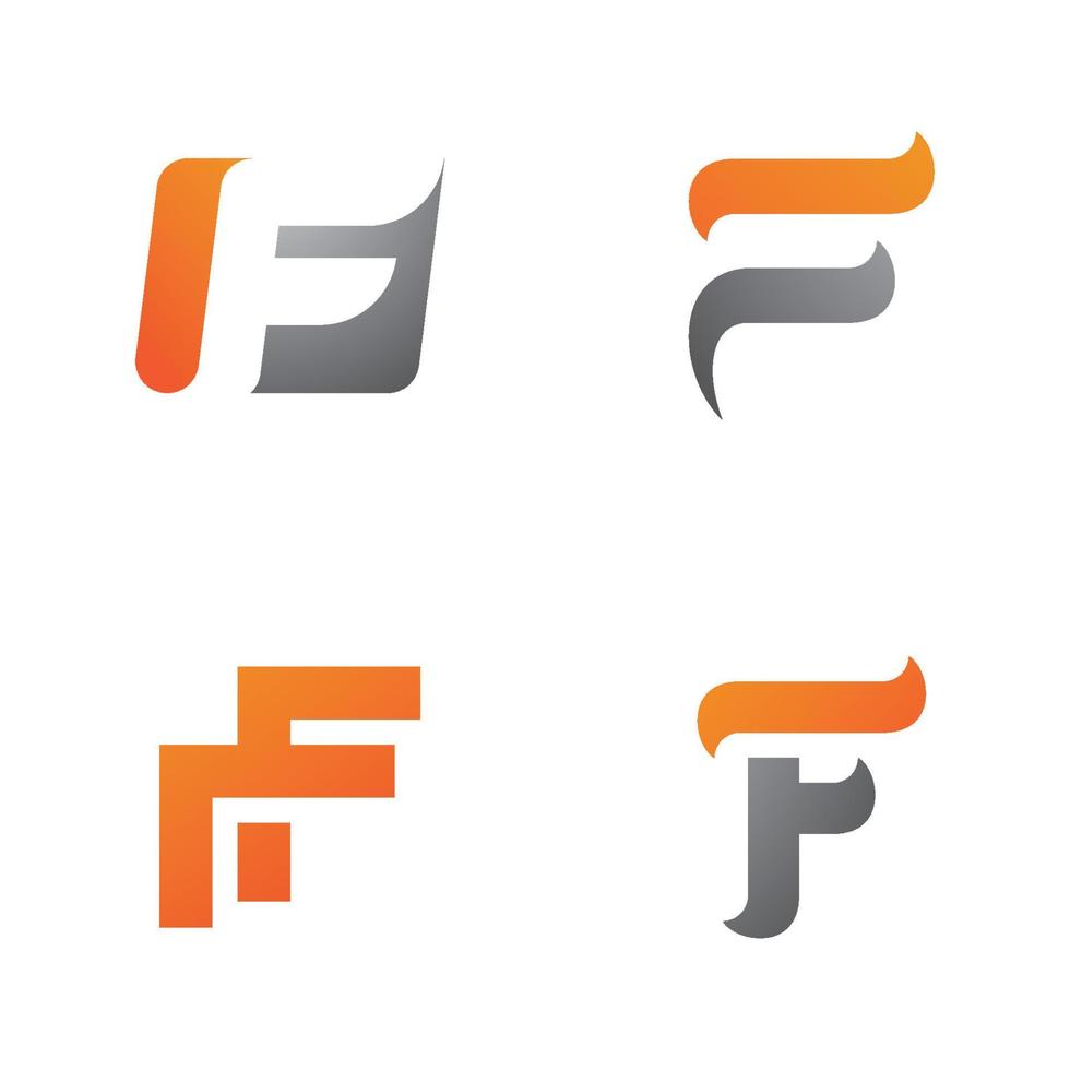 Letter F logo vector template elements