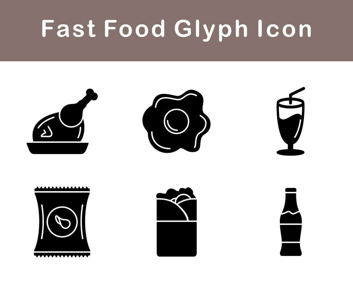 Fast Food Vector Icon Set