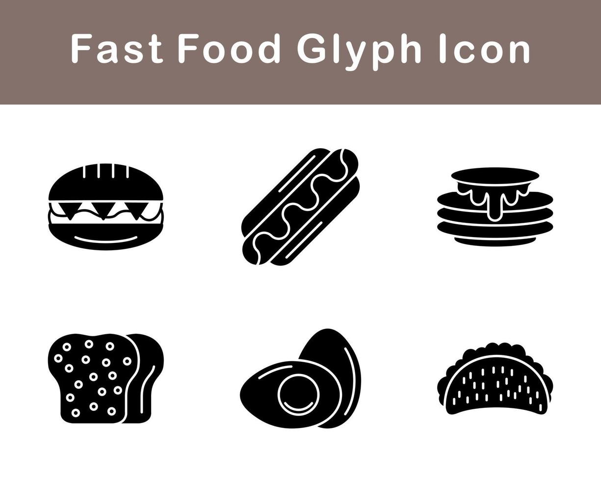 Fast Food Vector Icon Set