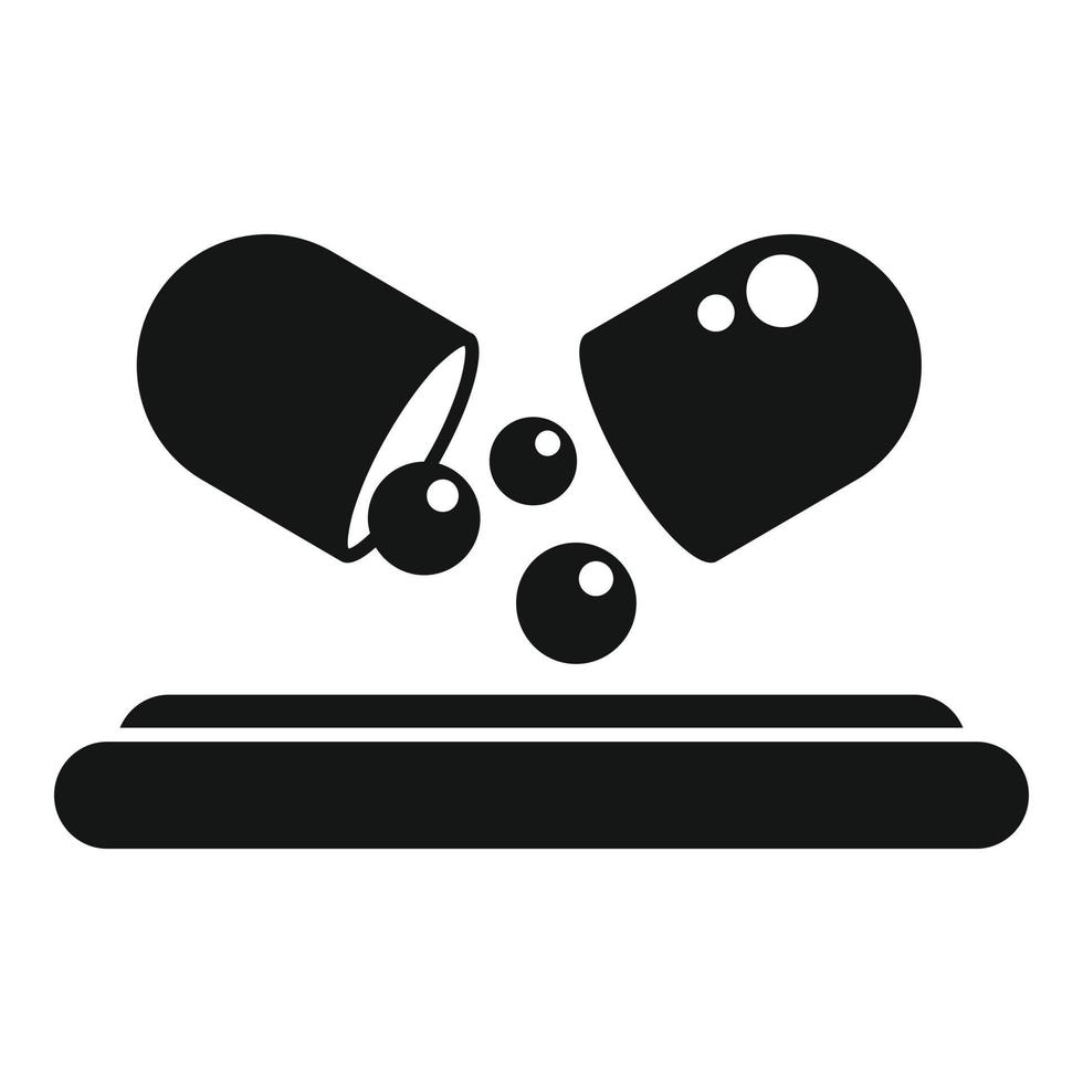Immune pill icon simple vector. Bacteria drug vector