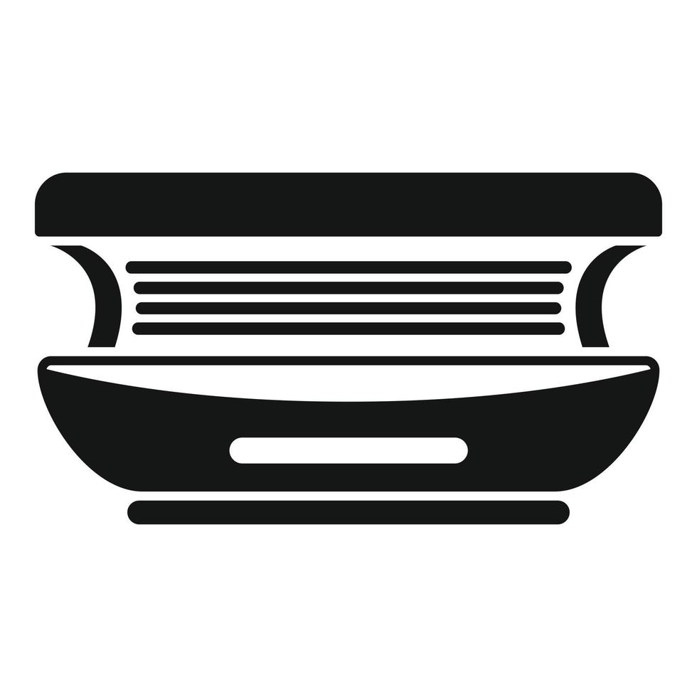 Light solarium icon simple vector. Spa bed vector