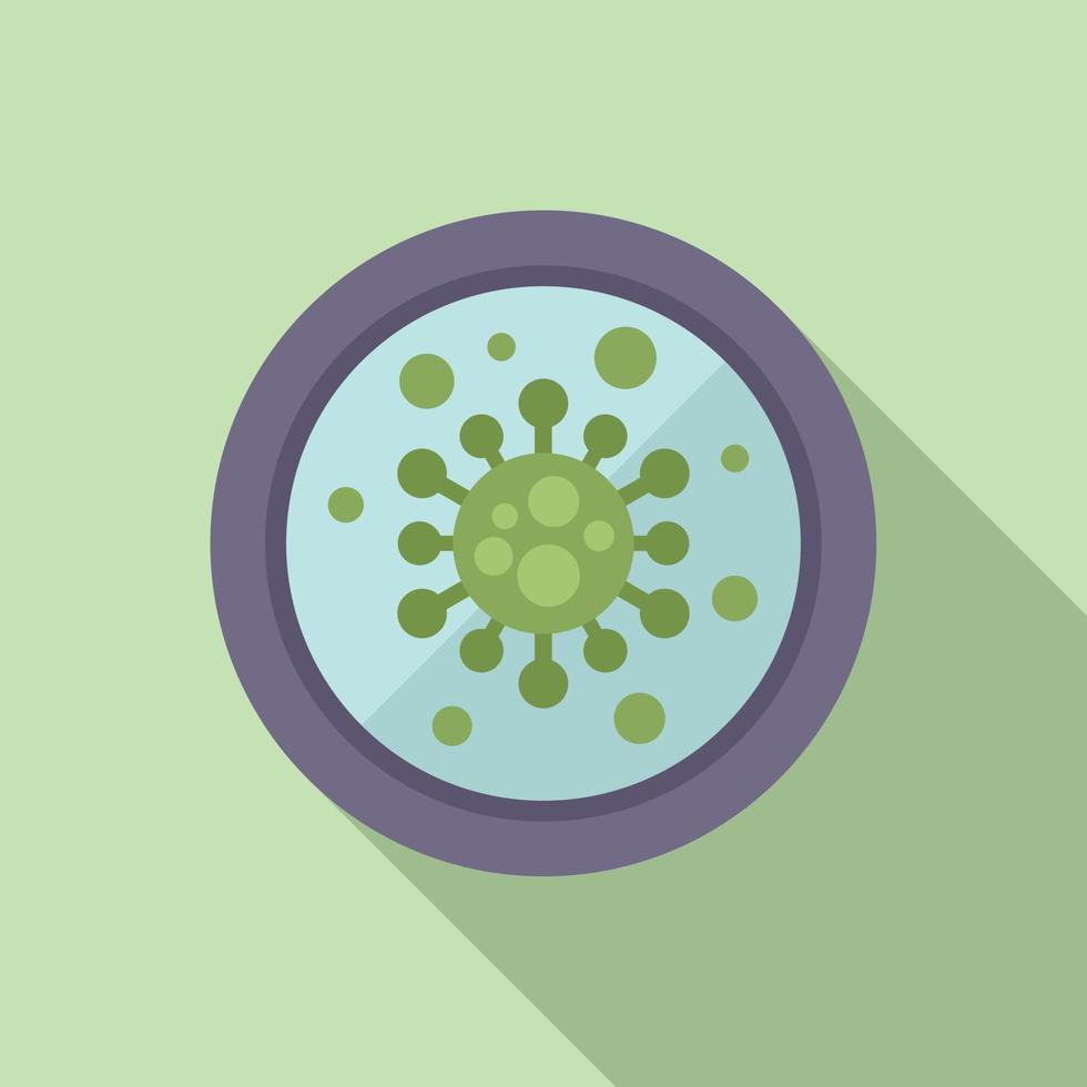 Bacteria virus icon flat vector. Medicine drug vector