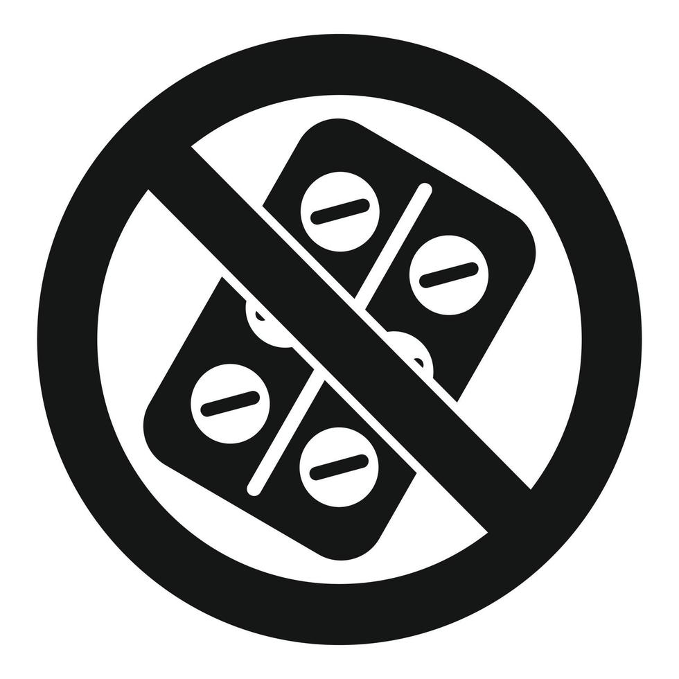 No medical pill icon simple vector. Disease drug vector
