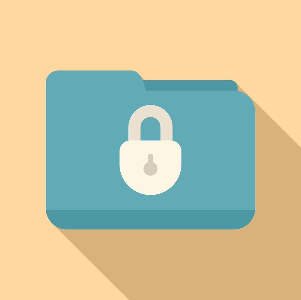 Folder service icon flat vector. Password protection vector