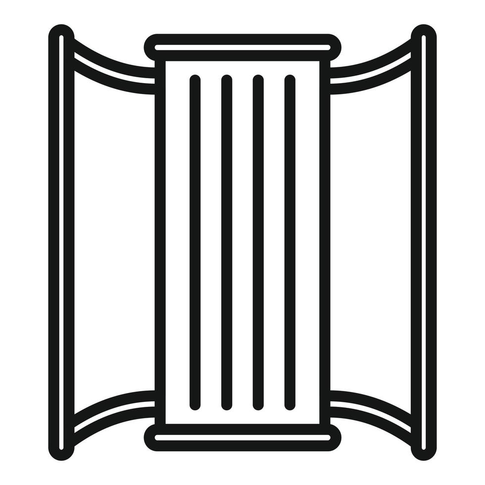 Solarium equipment icon outline vector. Sun spa vector
