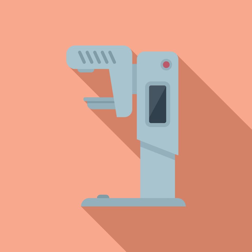Female mammography machine icon flat vector. Clinic patient vector