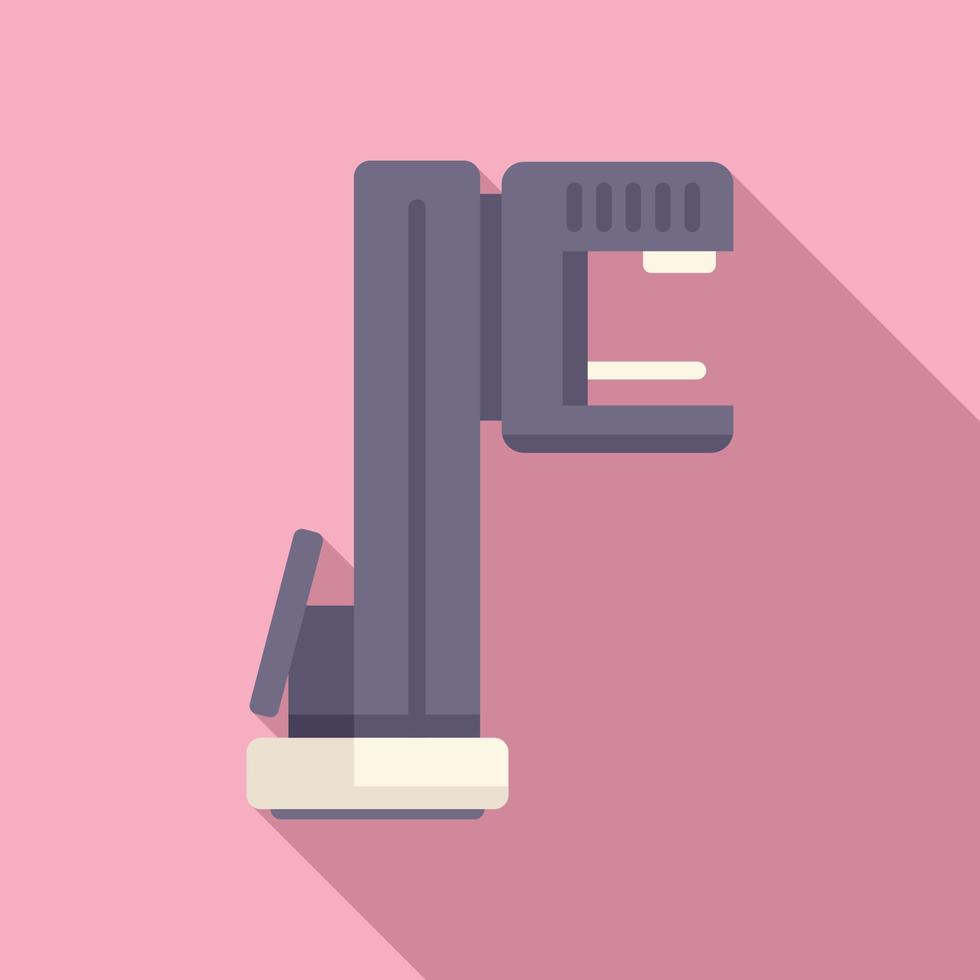 Oncology mammography machine icon flat vector. Breast cancer vector