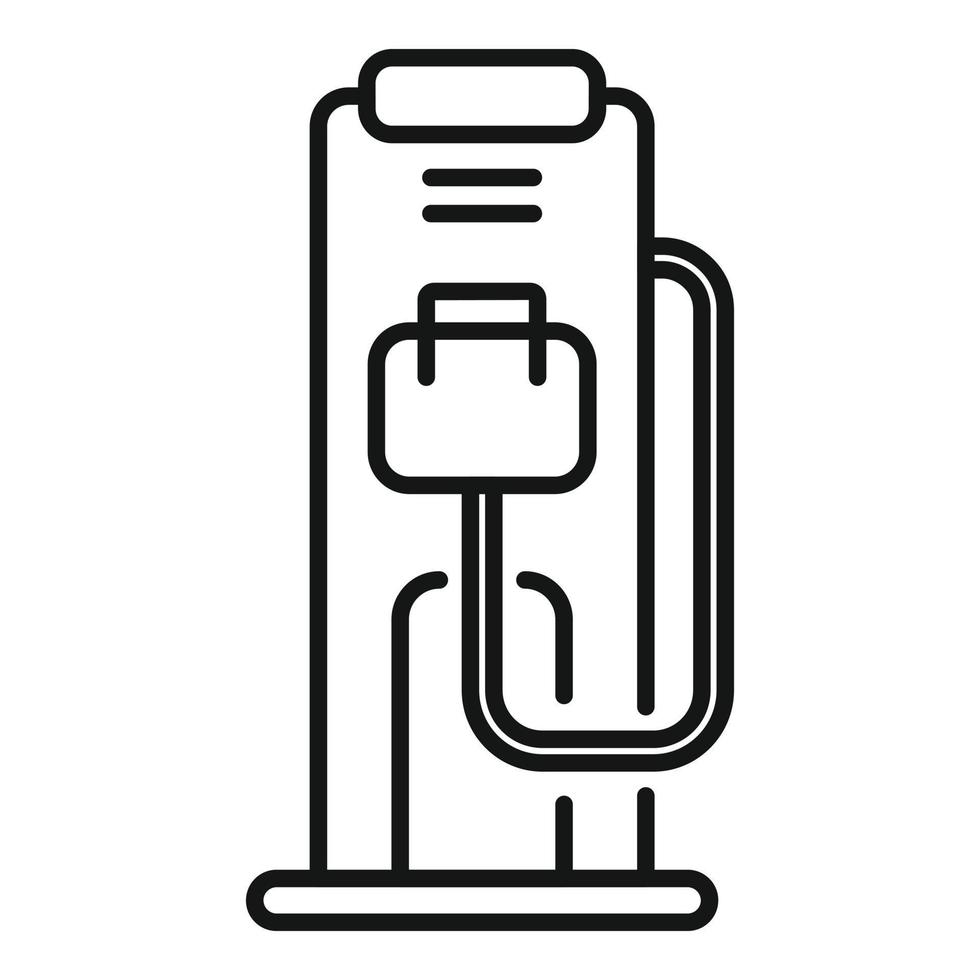 Doctor mammography machine icon outline vector. Cancer breast vector